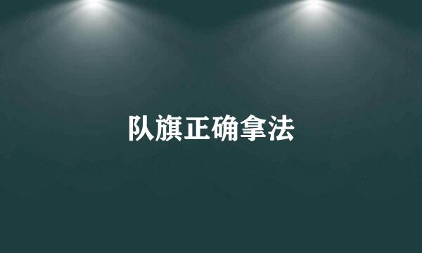 队旗正确拿法