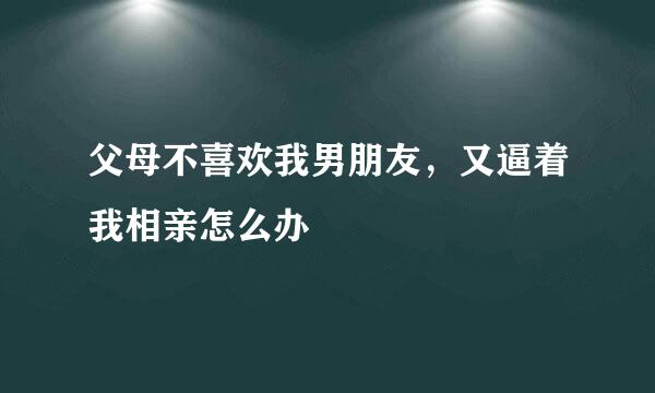 父母不喜欢我男朋友，又逼着我相亲怎么办