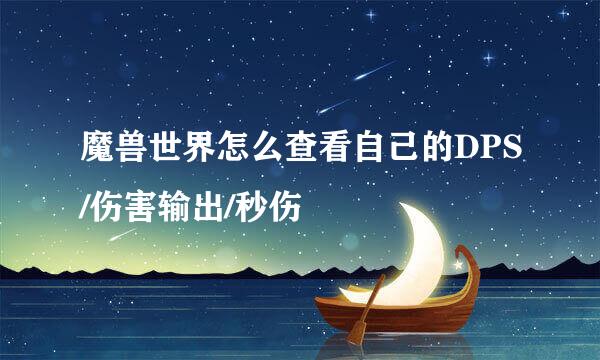 魔兽世界怎么查看自己的DPS/伤害输出/秒伤