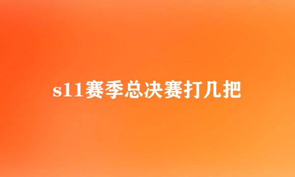 s11赛季总决赛打几把