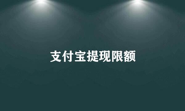 支付宝提现限额