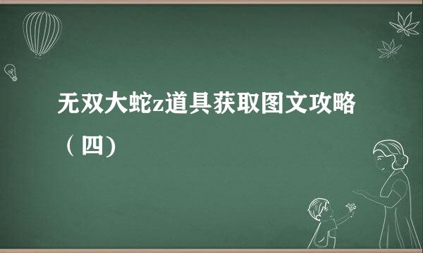 无双大蛇z道具获取图文攻略（四)