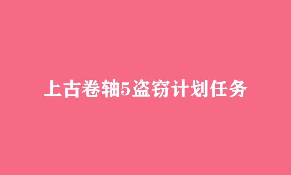 上古卷轴5盗窃计划任务