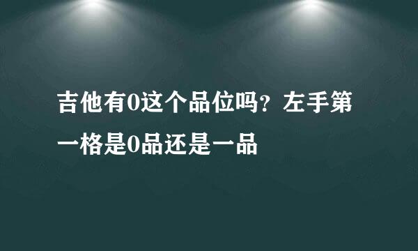 吉他有0这个品位吗？左手第一格是0品还是一品