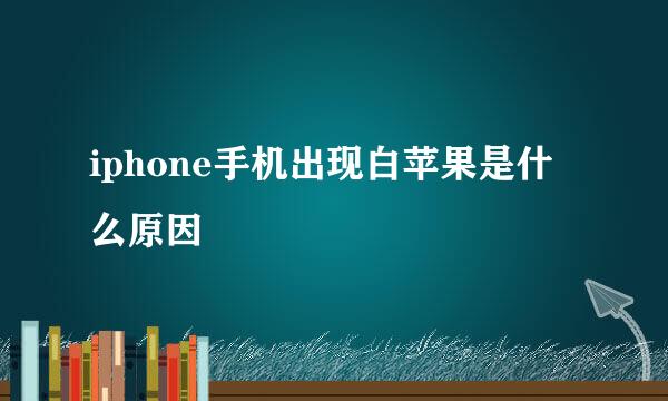 iphone手机出现白苹果是什么原因