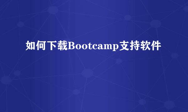 如何下载Bootcamp支持软件