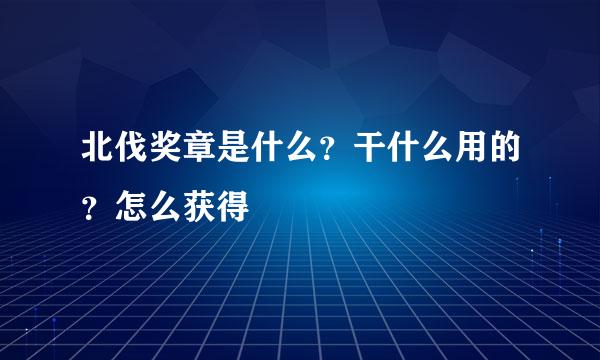 北伐奖章是什么？干什么用的？怎么获得