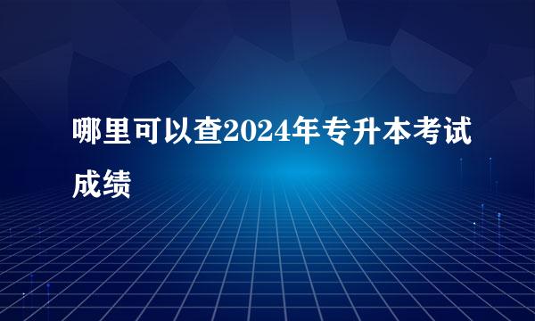 哪里可以查2024年专升本考试成绩