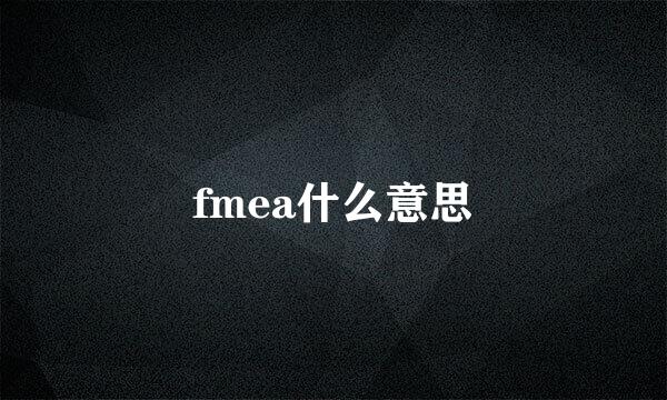 fmea什么意思