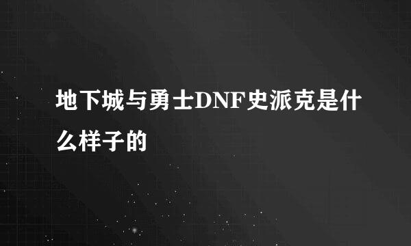 地下城与勇士DNF史派克是什么样子的