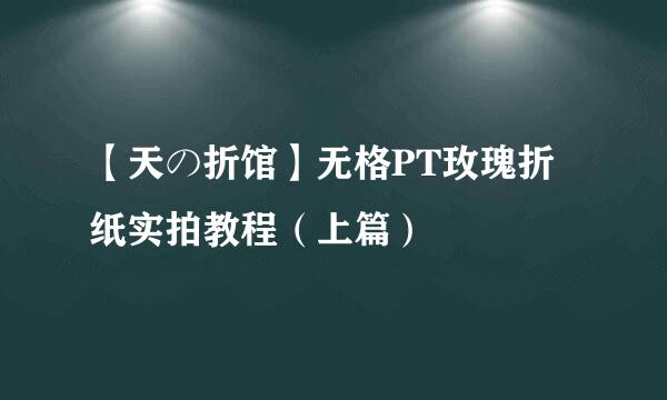 【天の折馆】无格PT玫瑰折纸实拍教程（上篇）