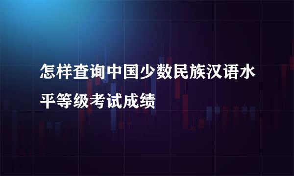 怎样查询中国少数民族汉语水平等级考试成绩