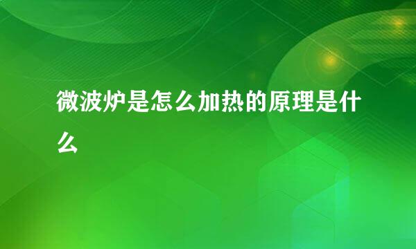 微波炉是怎么加热的原理是什么