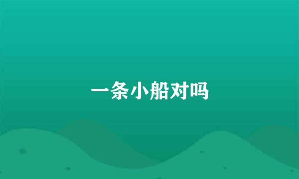 一条小船对吗