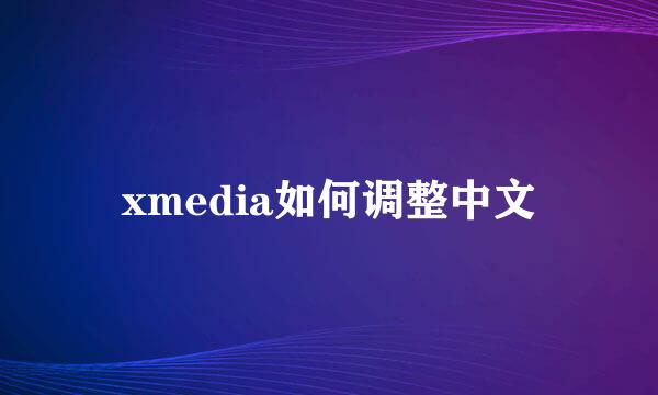 xmedia如何调整中文