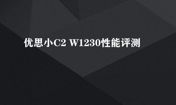 优思小C2 W1230性能评测