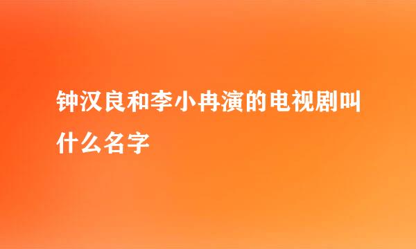 钟汉良和李小冉演的电视剧叫什么名字