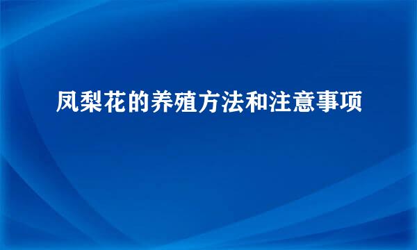 凤梨花的养殖方法和注意事项