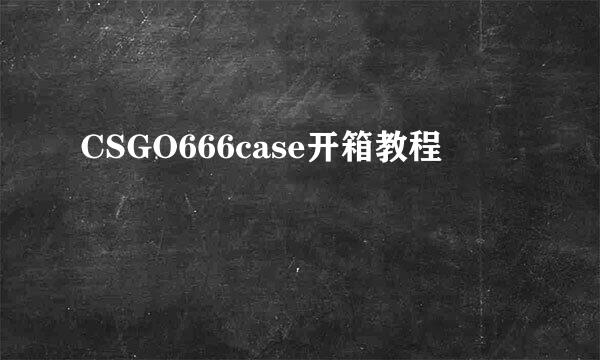 CSGO666case开箱教程