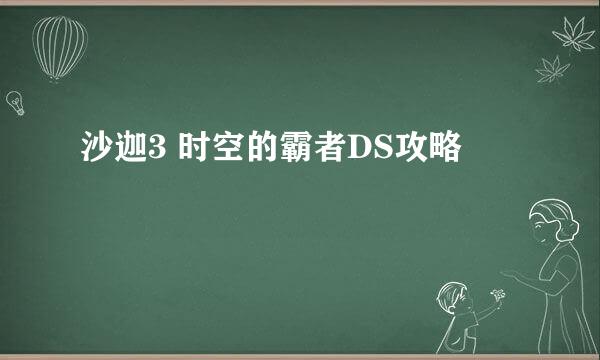 沙迦3 时空的霸者DS攻略