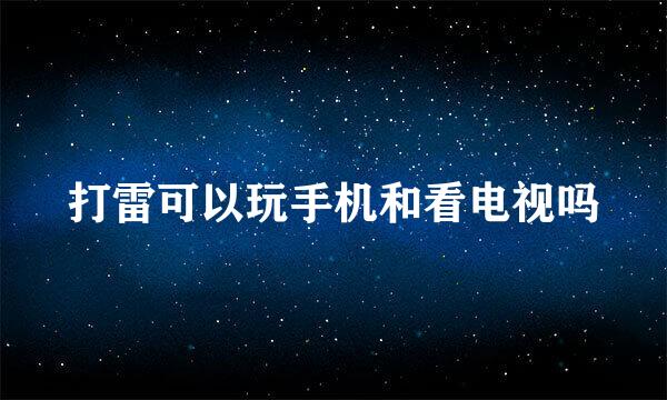 打雷可以玩手机和看电视吗