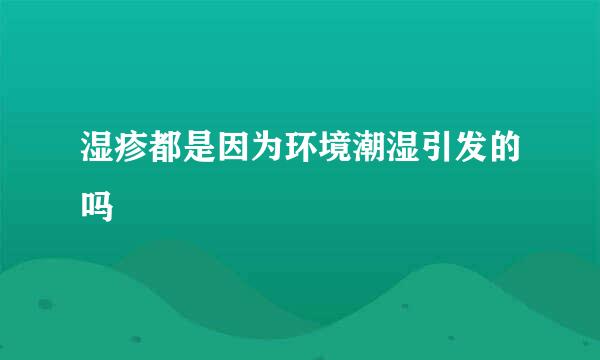 湿疹都是因为环境潮湿引发的吗