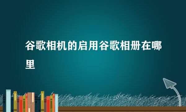 谷歌相机的启用谷歌相册在哪里