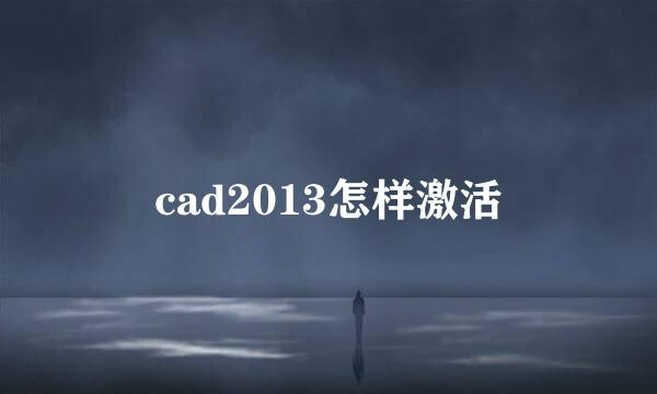 cad2013怎样激活