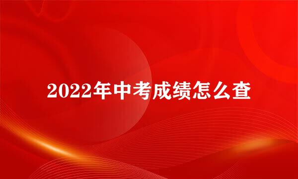 2022年中考成绩怎么查