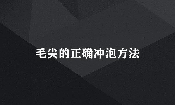 毛尖的正确冲泡方法