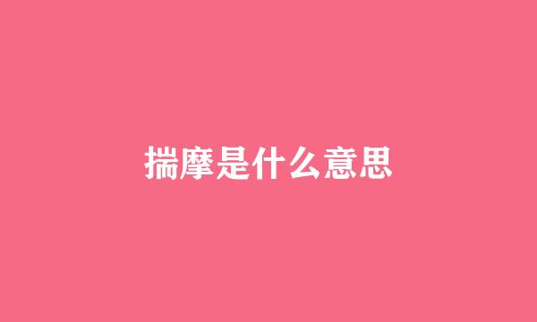 揣摩是什么意思