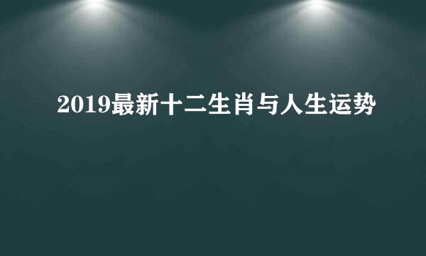 2019最新十二生肖与人生运势