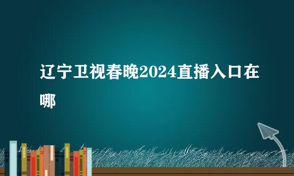 辽宁卫视春晚2024直播入口在哪