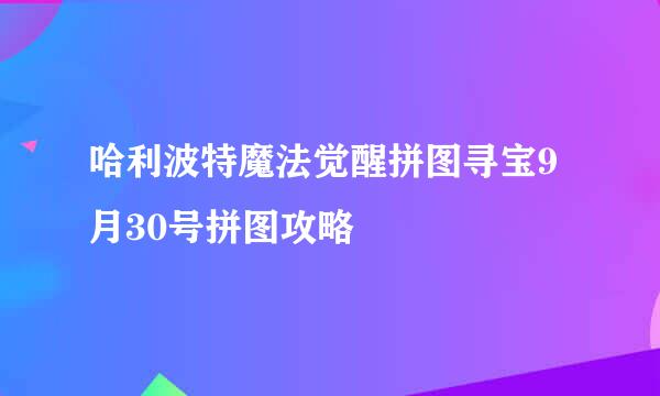 哈利波特魔法觉醒拼图寻宝9月30号拼图攻略