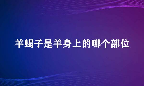 羊蝎子是羊身上的哪个部位