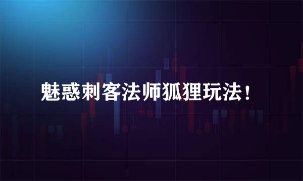 魅惑刺客法师狐狸玩法！