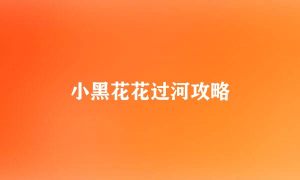 小黑花花过河攻略