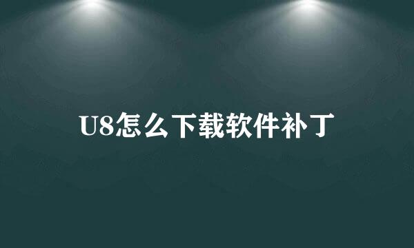 U8怎么下载软件补丁