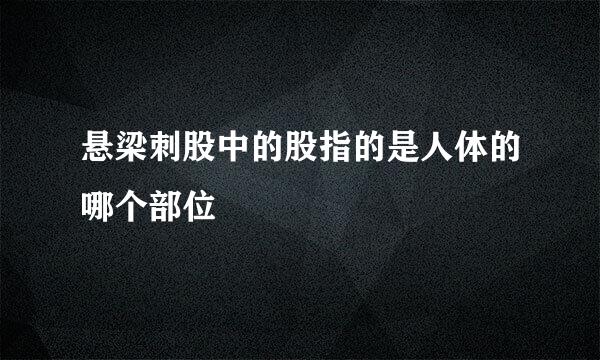 悬梁刺股中的股指的是人体的哪个部位