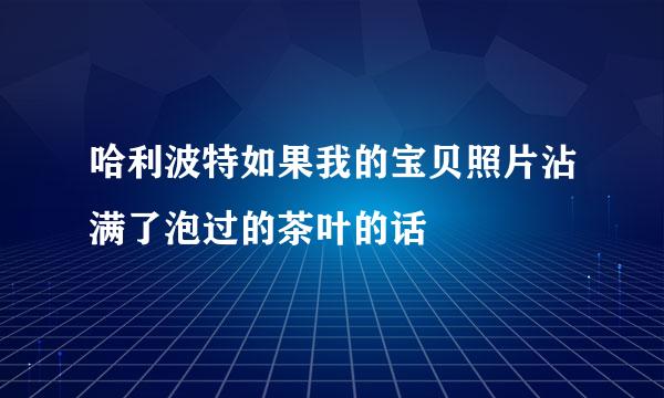 哈利波特如果我的宝贝照片沾满了泡过的茶叶的话