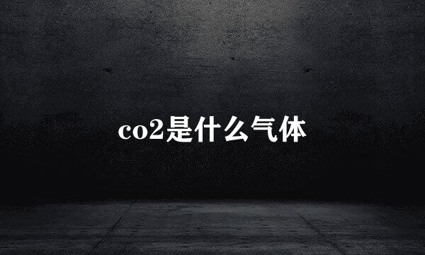 co2是什么气体