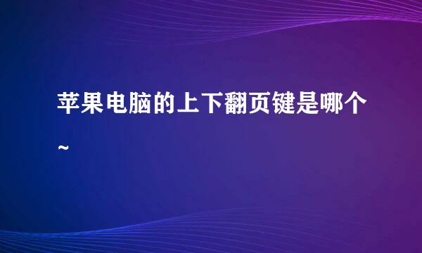 苹果电脑的上下翻页键是哪个~
