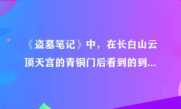 《盗墓笔记》中，在长白山云顶天宫的青铜门后看到的到底是什么