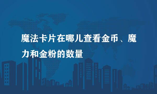 魔法卡片在哪儿查看金币、魔力和金粉的数量