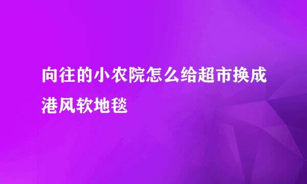 向往的小农院怎么给超市换成港风软地毯