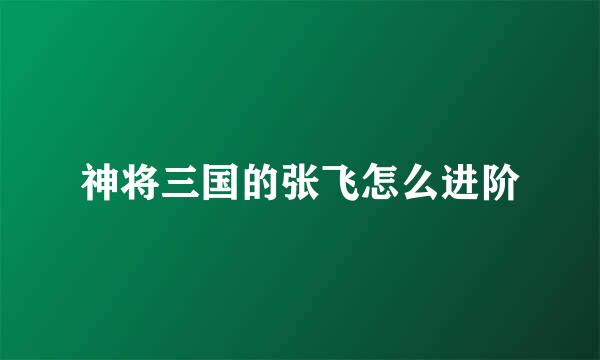 神将三国的张飞怎么进阶