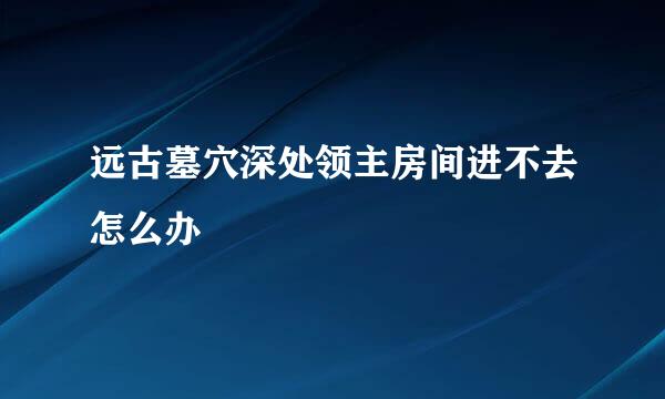 远古墓穴深处领主房间进不去怎么办