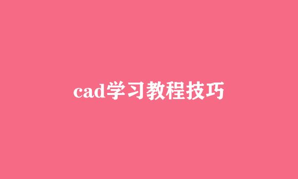 cad学习教程技巧