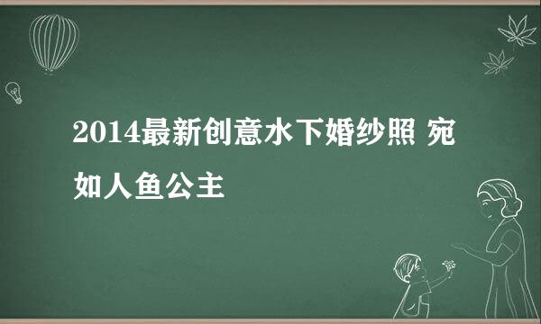 2014最新创意水下婚纱照 宛如人鱼公主