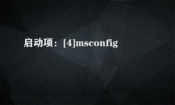 启动项：[4]msconfig